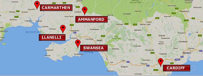 Branches Throughout Llanelli and South Wales